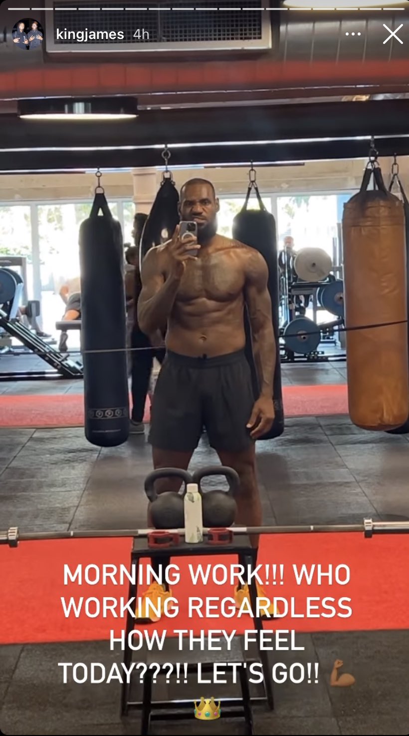 Lebron james in the hotsell gym