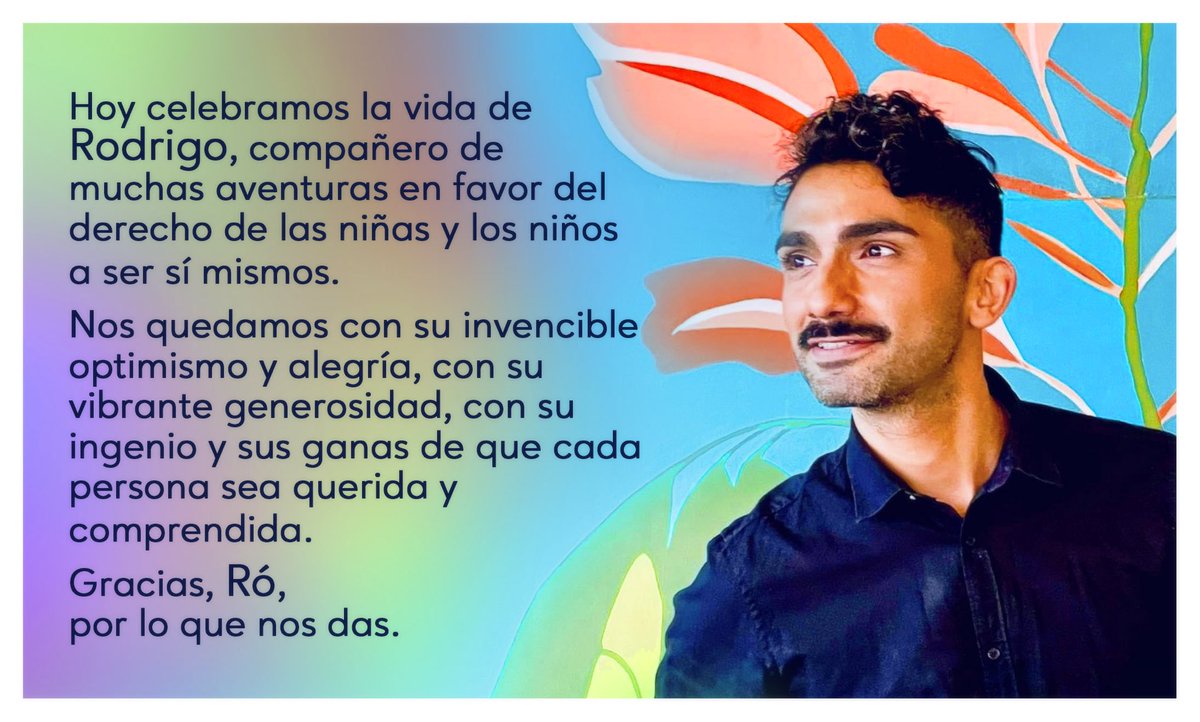Hoy y siempre celebramos tu vida ⁦⁦<a href="/RodrigoJiso/">Rodrigo Jisó</a>⁩, gran activista defensor de derechos. ¡Vuela alto Ró!
