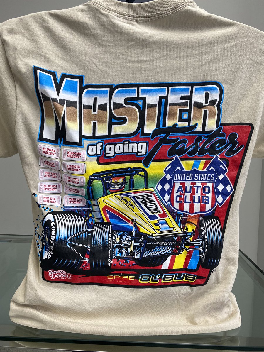 USACNation's tweet photo. The inaugural Bubby Jones Master of Going Faster series debuts this year &amp; now you can wear the gear!

100% of all profits from the shirts goes to the racers!

Designed by Alexis at @ThrottleDown20, these masterpieces are available now at https://t.co/es84xGVZ9v https://t.co/70pBvYgyRw
