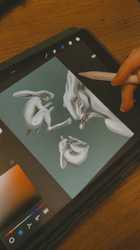 devralium's tweet photo. I wish you a good weekend! 
And today I wanted to draw rabbits 🐰

#NFTCommunity https://t.co/BKRLQYSl2n