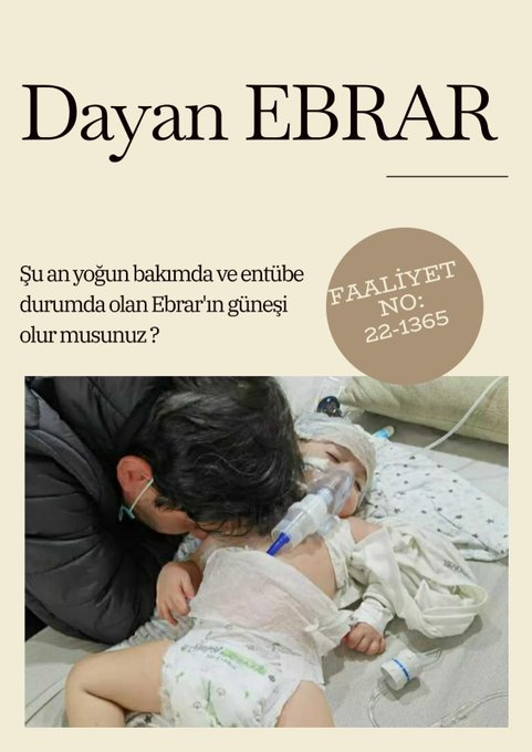 Bizim mücadelemiz Ebrar ve tüm bebekler için Dayan EBRAR