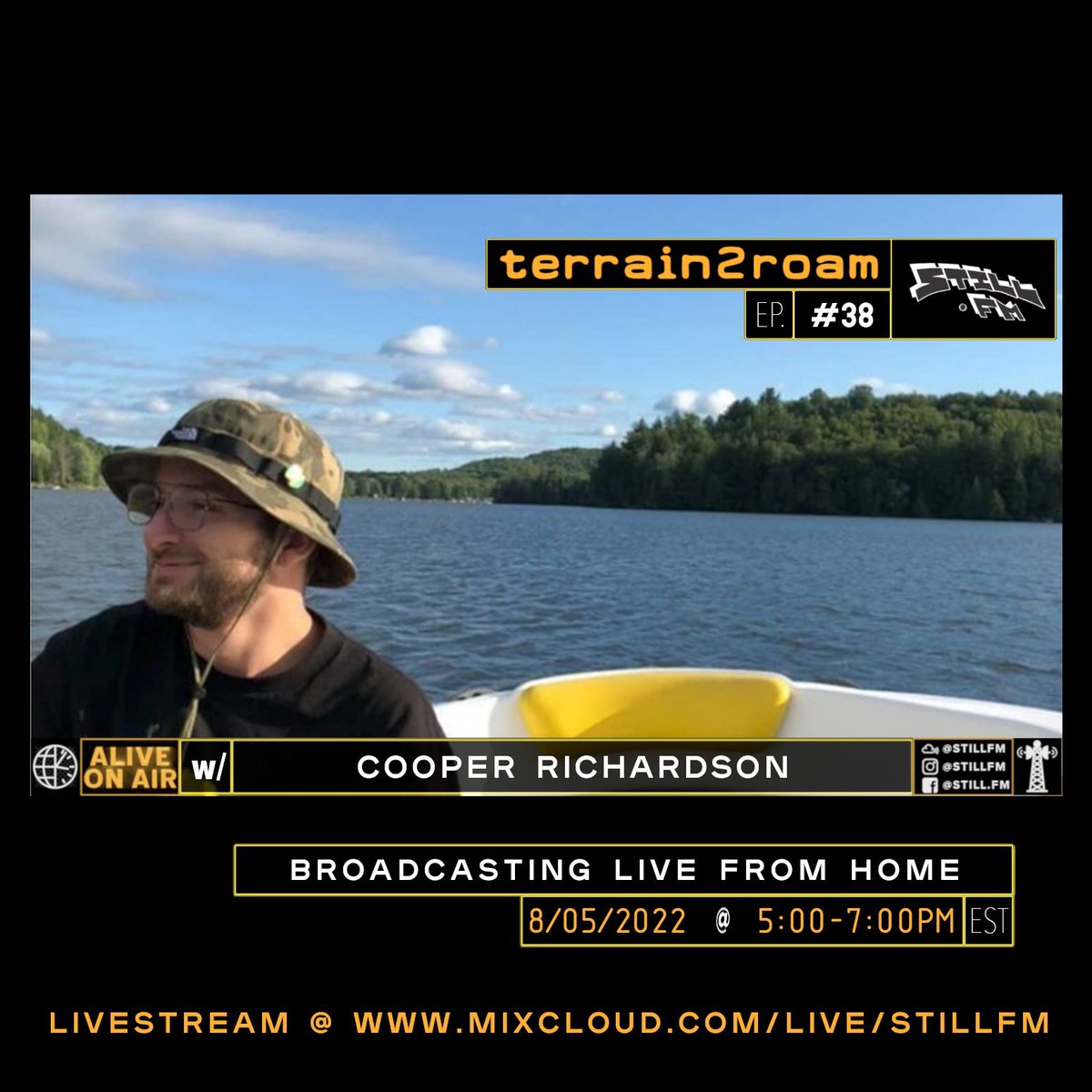 terrain2roam's tweet photo. This Sunday on STILLdotFM - Terrain2Roam ep 38 - Cooper Richardson takeover &amp; a Griselda special edition - be sure to tune in!! https://t.co/nWARAjBhOg