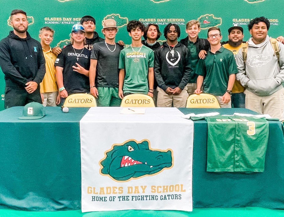 Congratulations to my senior Centerfielder/LHP Miguel Perez on signing his letter of intent to continue his baseball career at Mid-Atlantic Christian University. I’m so proud of this young man and he will continue to do great at the college level. #GatorBaseball #Mustangs