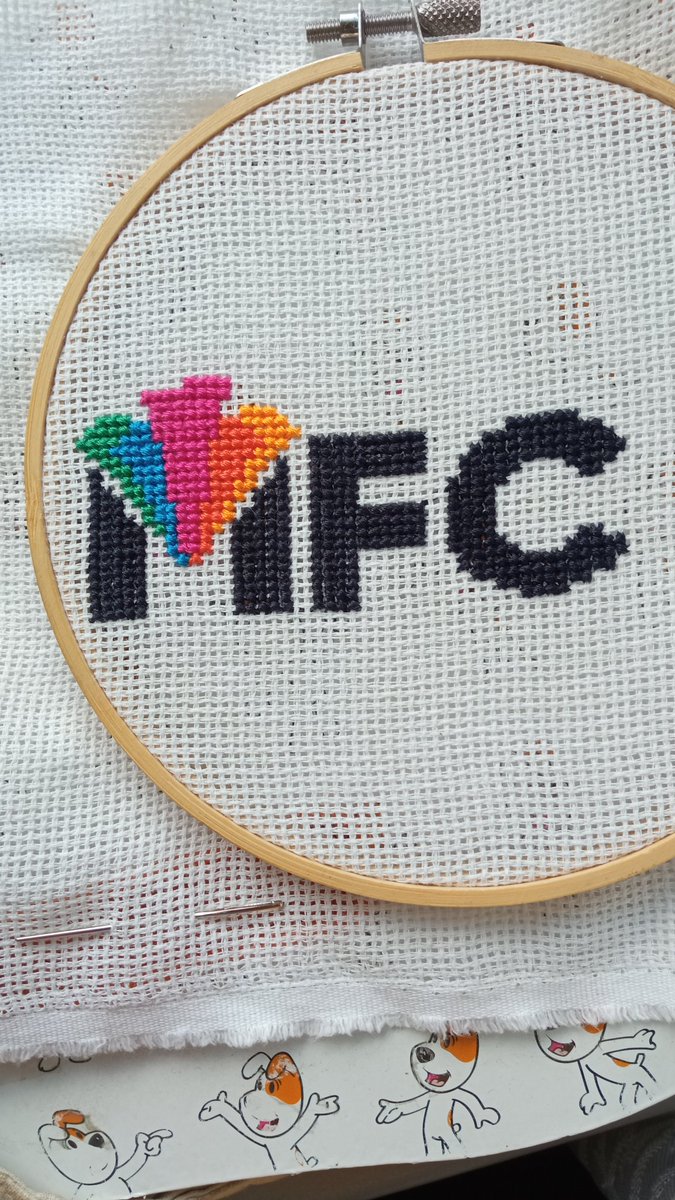 WriterDevilish's tweet photo. Half behind me. Just "15" left and it'll be finished @mikasounds @MikaFanClub #mfc #mfc15 #rainbow #logo #crossstich https://t.co/TV311qYbp6