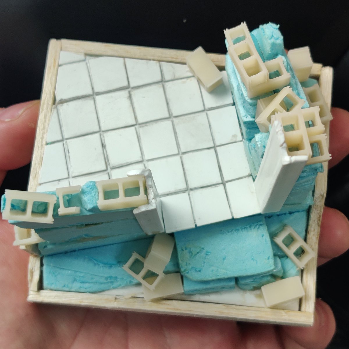 BrailleScale's tweet photo. "Fallujah's Hell House" Iraq, 2004 #workinprogress #135scale #3Dprinting https://t.co/n56oKN0tHk