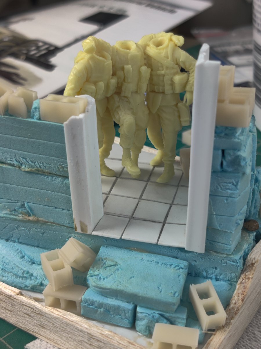 BrailleScale's tweet photo. "Fallujah's Hell House" Iraq, 2004 #workinprogress #135scale #3Dprinting https://t.co/n56oKN0tHk