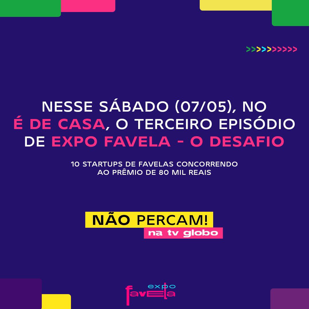 FavelaFundos's tweet photo. Amanhã sabadão, tem Expo Favela, o desafio, no programa #édecasa com apresentação de @ritabatista.
Fiquem ligados!!

@Favela_Holding 
@celsoathayde 

#expofavela https://t.co/btsPbxr4zG