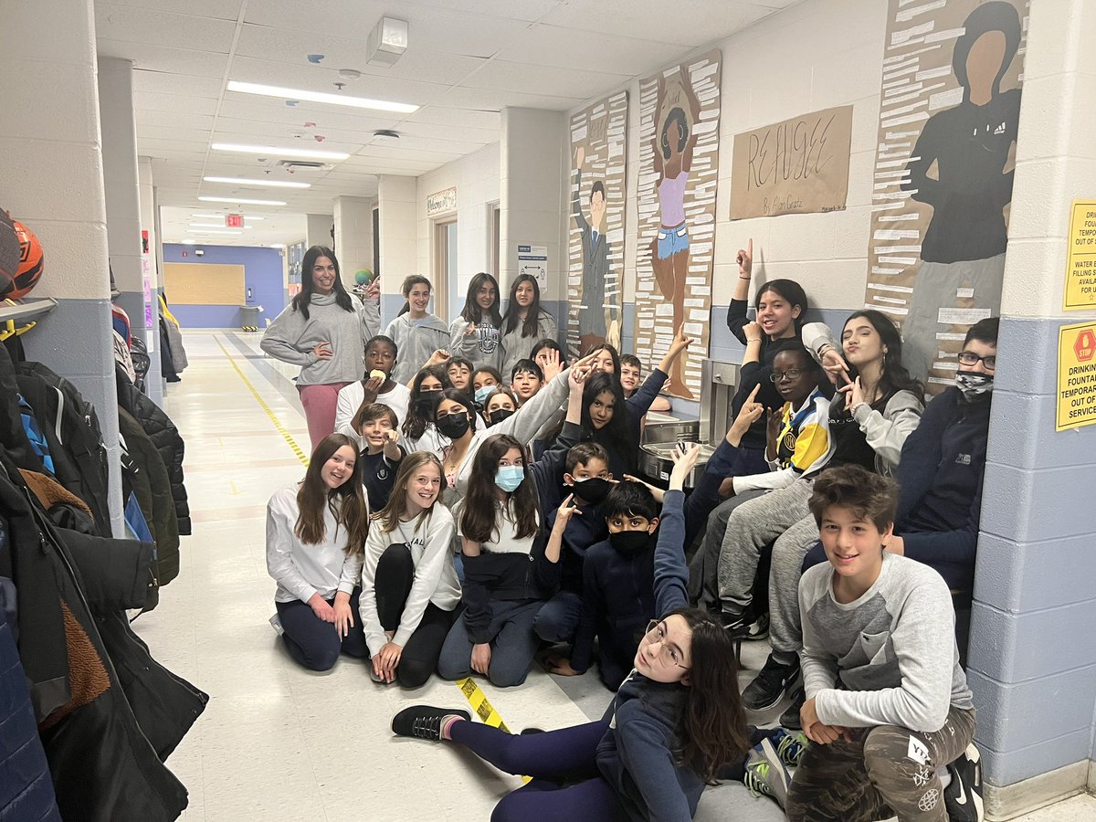 msmarinelli's tweet photo. Our mural of textual evidence is complete! Fantastic work grade 6s on your summative analysis! Making real life connections #Refugee @StGregoryCS @AlanGratz @floracifelli #tcdsb #language #novelstudy #eqaoprep #textual #evidence #character #traits https://t.co/Fudts5XmiV