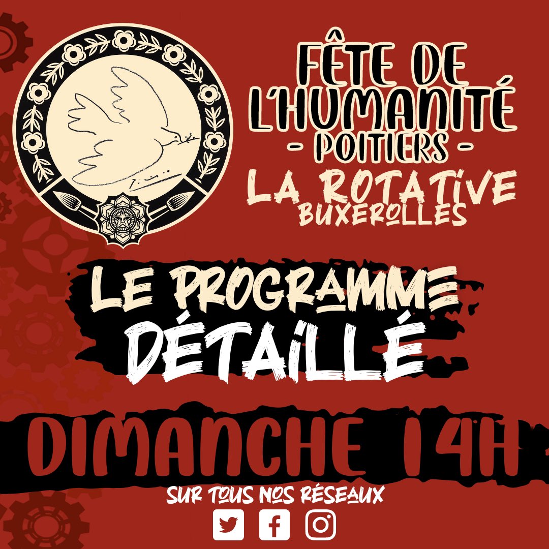 HumaPoitiers's tweet photo. 💥 RDV DIMANCHE À 14H 💥

Le programme complet arrive sur tous nos réseaux ⚡️ https://t.co/nwJnjM0ump