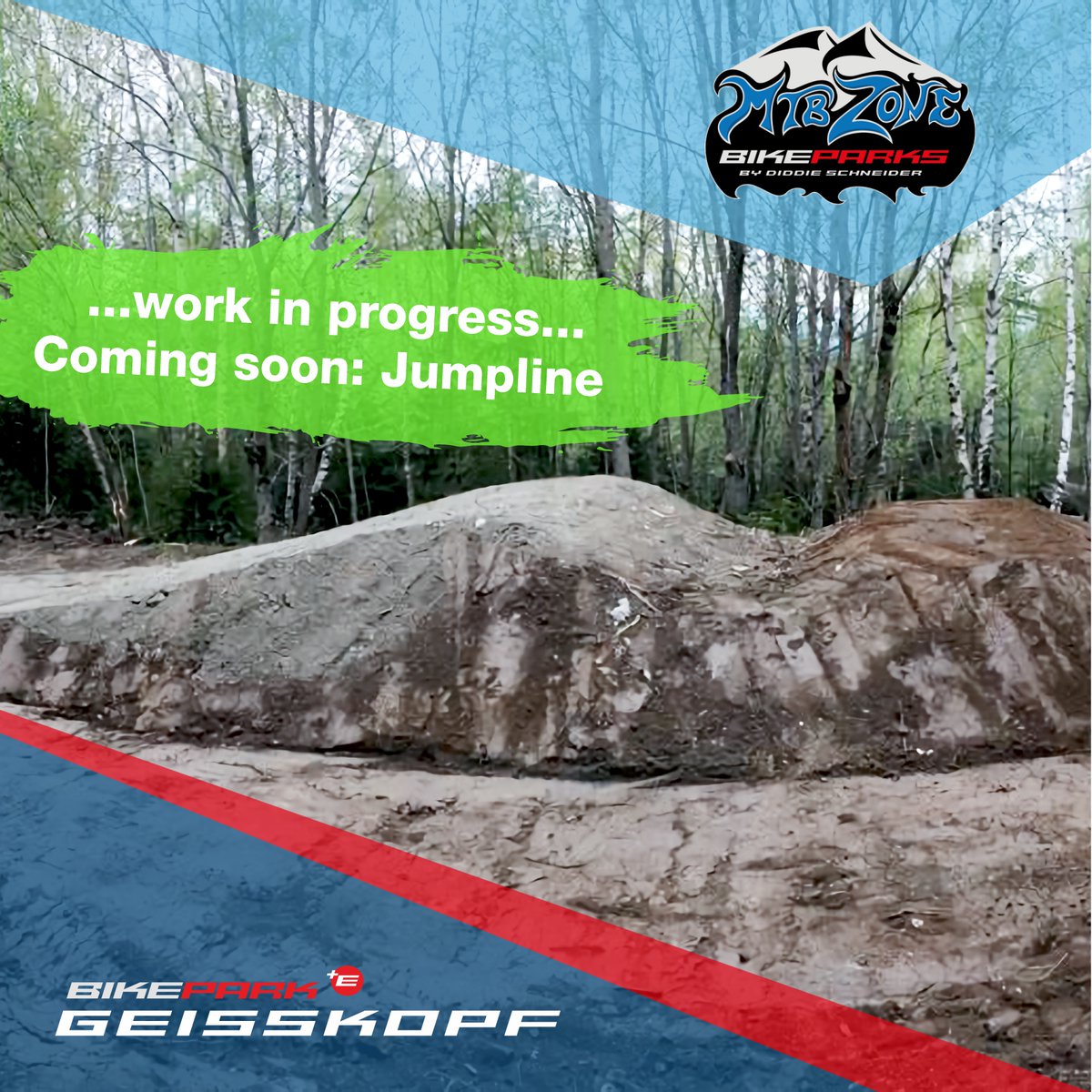 mtbzone_gkpf's tweet photo. Comin soon: unsere neue Jumpline! 😎
Wir sind fleißig - es wird jede Menge gebaggert und geshaped. 💪
Freut ihr euch genau so wie wir auf den neuen Trail? 😍

#mtbzone #mtbzonebikepark #mtbzonegeisskopf #bikeparkfamily #bikepark #bikeparkgeisskopf #geisskopf https://t.co/SBc2B8U9yy