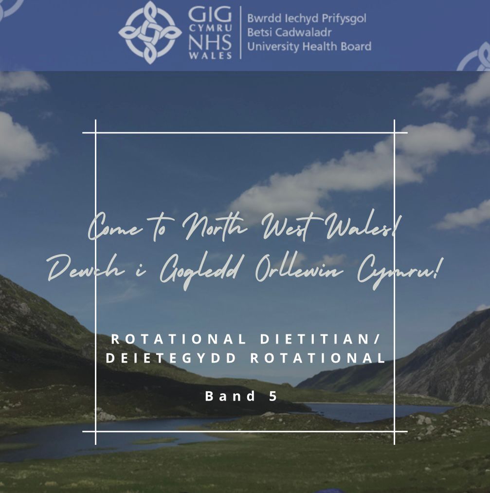 We are at it again! 
Another chance to join us for an exciting start to your Dietetic career!  Rotations based on your interests, a supportive friendly team &amp; a stunning location #RD2B What more could you want?!  

jobs.nhs.uk/xi/direct_appl… <a href="/dietitian_manon/">Manon Williams</a> @