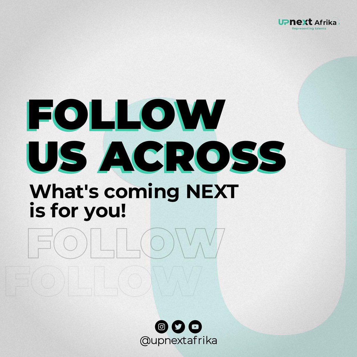 UpnextAfrika's tweet photo. Hey young and upcoming artiste...
You're Upnext!

We are aware that across Africa, there a lot of persons like you who are just looking for a chance. Here it comes!
Follow us across every social media and keep in touch because we're preparing something for you...! https://t.co/Gqj3KCAhxH