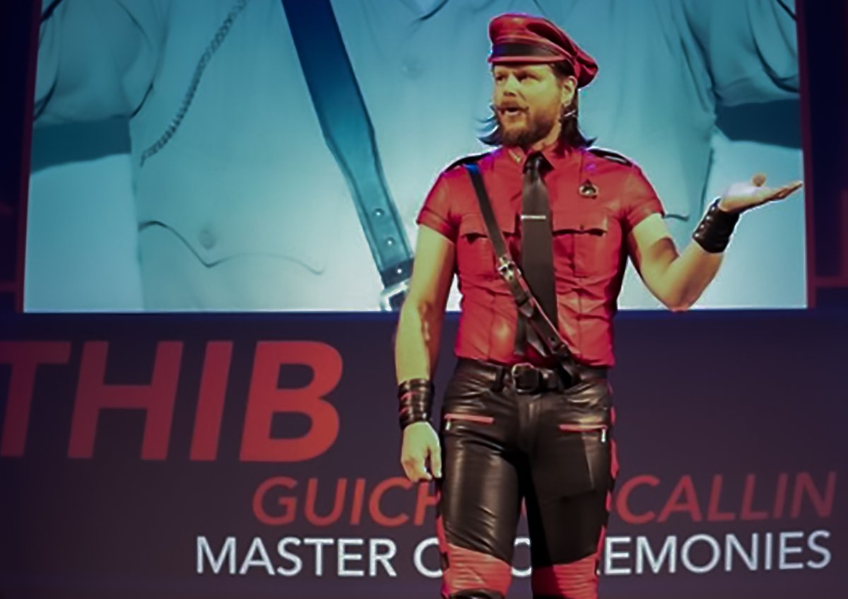 IMLchicago's tweet photo. Who is going to MC International Mr. Leather 2022?
  
That's correct, Thib Guicherd-Callin is coming back for his 5th time to be our Master of Ceremonies. https://t.co/zsVT9wyDLz