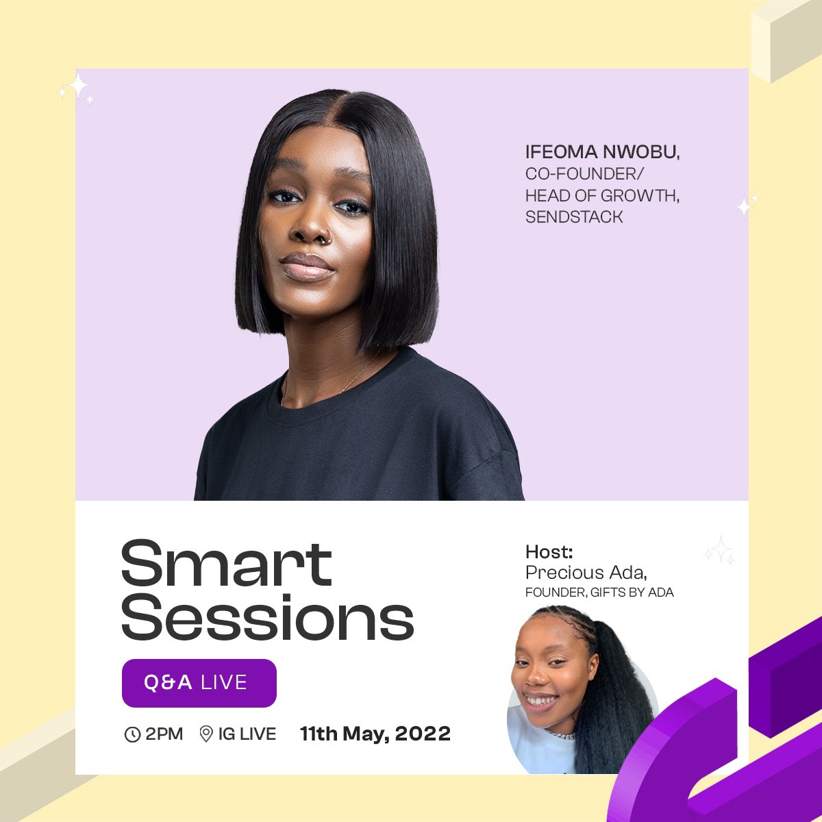 sendstackhq's tweet photo. There’s only one way to truly discover why and who we built @theSendstack for👇🏾
Get to know Sendstack better, join our 1st ever #SmartSession, Live on IG on Wednesday ✨
Details in link ⬇️
https://t.co/svPGS2nnB5 https://t.co/WcNgSegkin
