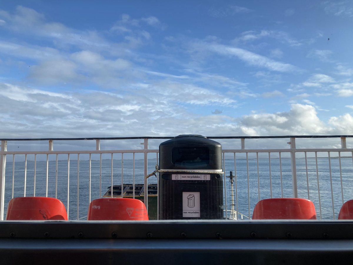 callyyeatman's tweet photo. The CalMac bin is moored securely #soundofharris https://t.co/332uyKtpxl