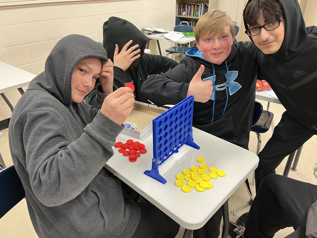 FinleyMath's tweet photo. Playing Connect 4 and talking strategy. #cridgepride https://t.co/JhABmFWwPJ