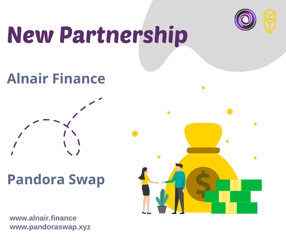 Today @Alnair_Finance announced a partnership with Pandoraswap. 
It's a project for extending the future capabilities of Defi and the NFT Marketplace into Web 3.0. The fastest and most secure DEX on the ASTAR network.