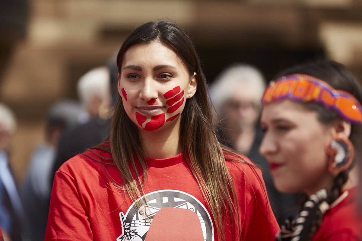 MSUBobcatsWBB's tweet photo. It’s important to remember we are more than what our fans see on court. We are leaders &amp; influencers @Kola_BadBear was co-chair of MSU’s National Day of Awareness for Missing &amp; Murdered Indigenous People. We stand strong with her in support of MMIP. Photos/Adrian Sanchez Gonzales https://t.co/tg70KXUMhR