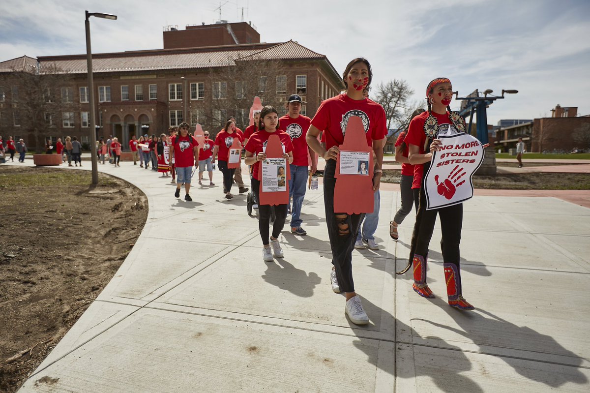 MSUBobcatsWBB's tweet photo. It’s important to remember we are more than what our fans see on court. We are leaders &amp; influencers @Kola_BadBear was co-chair of MSU’s National Day of Awareness for Missing &amp; Murdered Indigenous People. We stand strong with her in support of MMIP. Photos/Adrian Sanchez Gonzales https://t.co/tg70KXUMhR