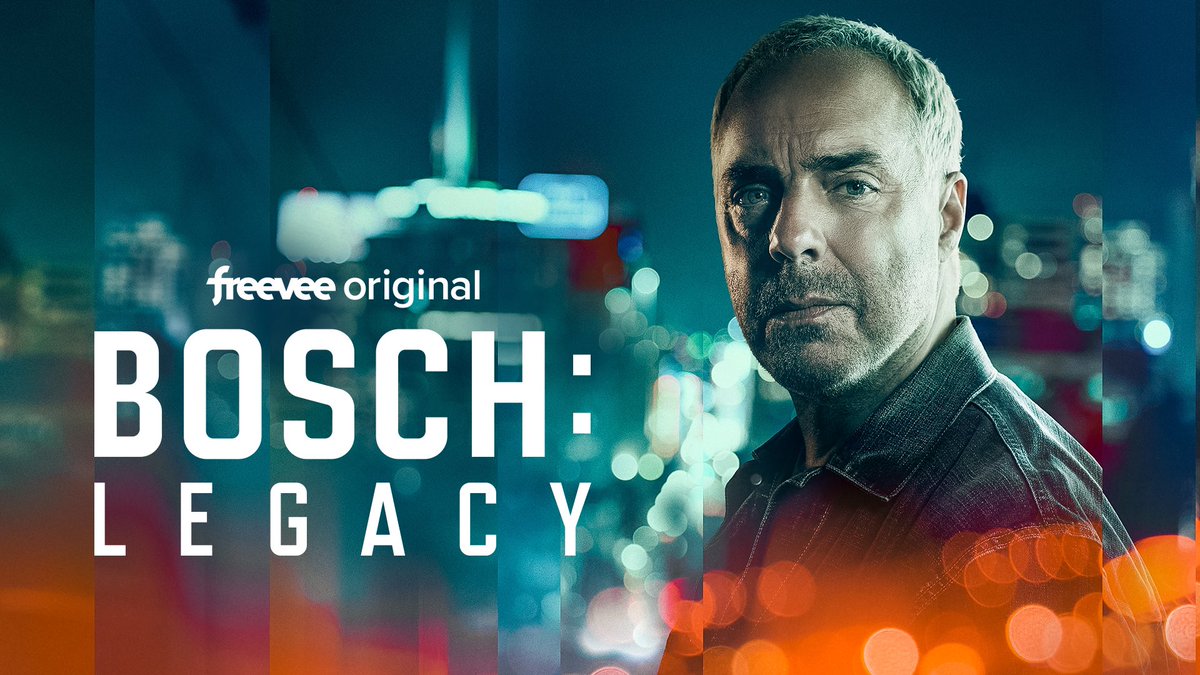 Connellybooks's tweet photo. The first 4 episodes of #BoschLegacy are now streaming on @AmazonFreevee and Prime Video. These will be followed by 2 episodes each on the following 3 Fridays, for a total of 10 episodes in season 1. (Bosch: Legacy has already been renewed for season 2!) https://t.co/1PIDo97Rr8