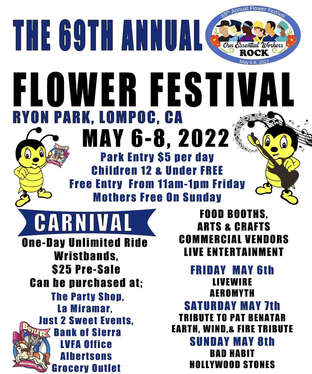 LFEtribute's tweet photo. Tomorrow, @LFEtribute at the #LompocFlowerFestival from 6-8pm. Details at https://t.co/psymUuGB8b https://t.co/pBgVcWlWym
