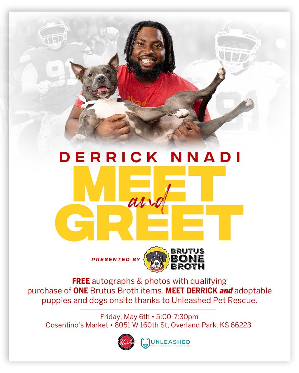HAPPENING TONIGHT! ❤️💛🏈🏆 <a href="/DerrickNnadi/">Derrick Nnadi 🇳🇬</a> <a href="/BrutusBroth/">Brutus Broth</a>