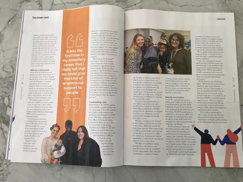 So proud to have my team featured in this latest edition of the <a href="/MidwivesRCM/">Royal College of Midwives 💙</a> magazine 💖 Continuity of Care speaks for itself.. <a href="/lia_bri/">Lia Brigante</a> <a href="/BelleBourton/">Issy Bourton</a> <a href="/khazaezadeh/">Nina Khazaezadeh</a>