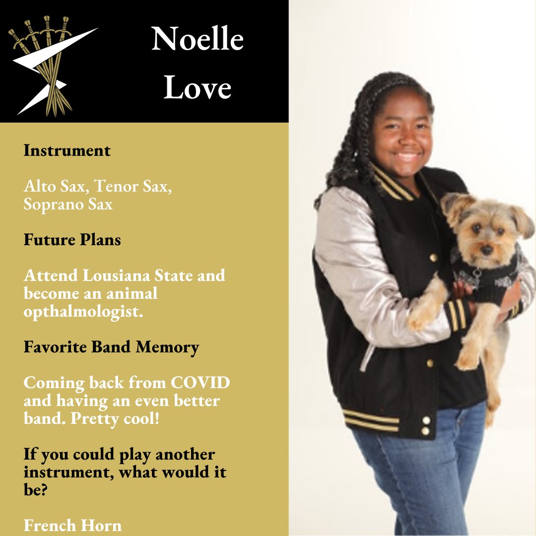 StreamwoodBands's tweet photo. Congratulations to our next featured senior, Noelle Love! https://t.co/EWOjDkkYlU