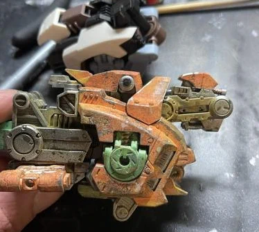 I dont have anything to show off rn, im still working on the liger but heres first body portion and the zoid core 