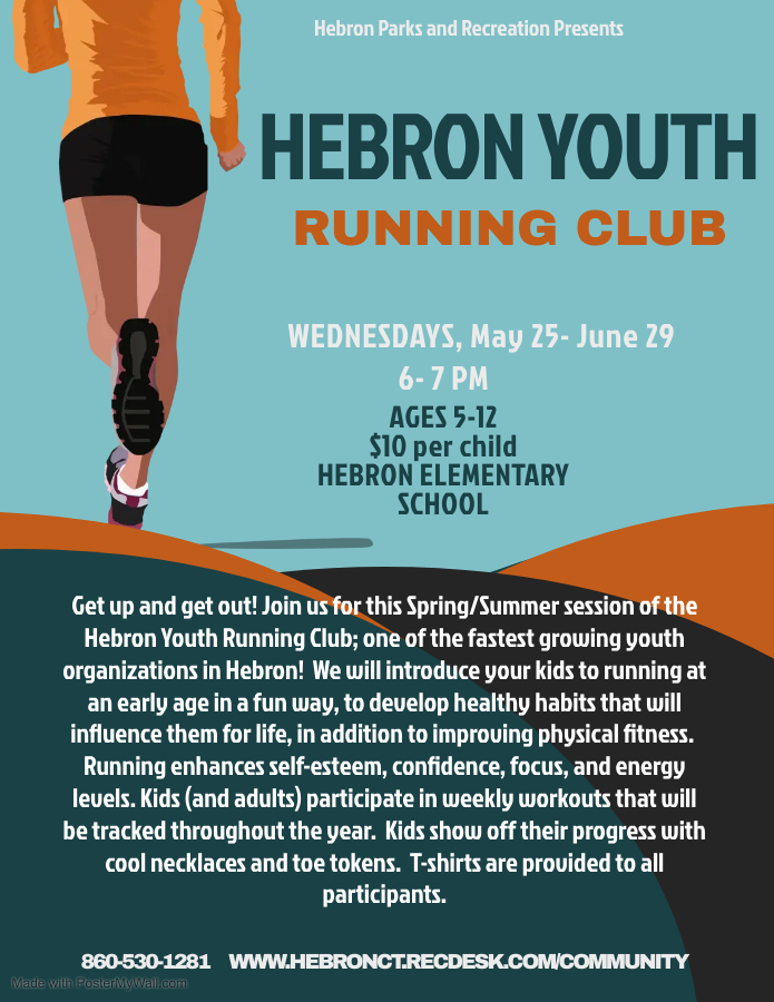 HebronCTRec's tweet image. WOOHOO!  Run Club is back! Register now, space is limited!  hebronct.recdesk.com/community