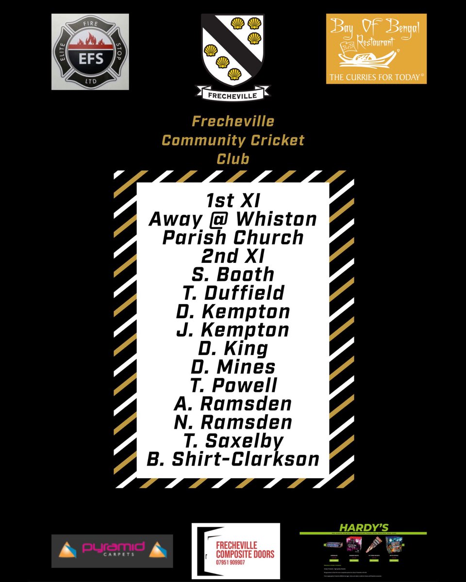 frechevilleccc's tweet photo. Here’s how the sides line up this weekend.

Good luck to all who are involved, let’s see plenty of you down supporting the sides and hopefully, seeing a big haul of points. 

#seashells🐚 #YCSPL #MDCL #cricket #sheffield https://t.co/3IDUGDSCNc