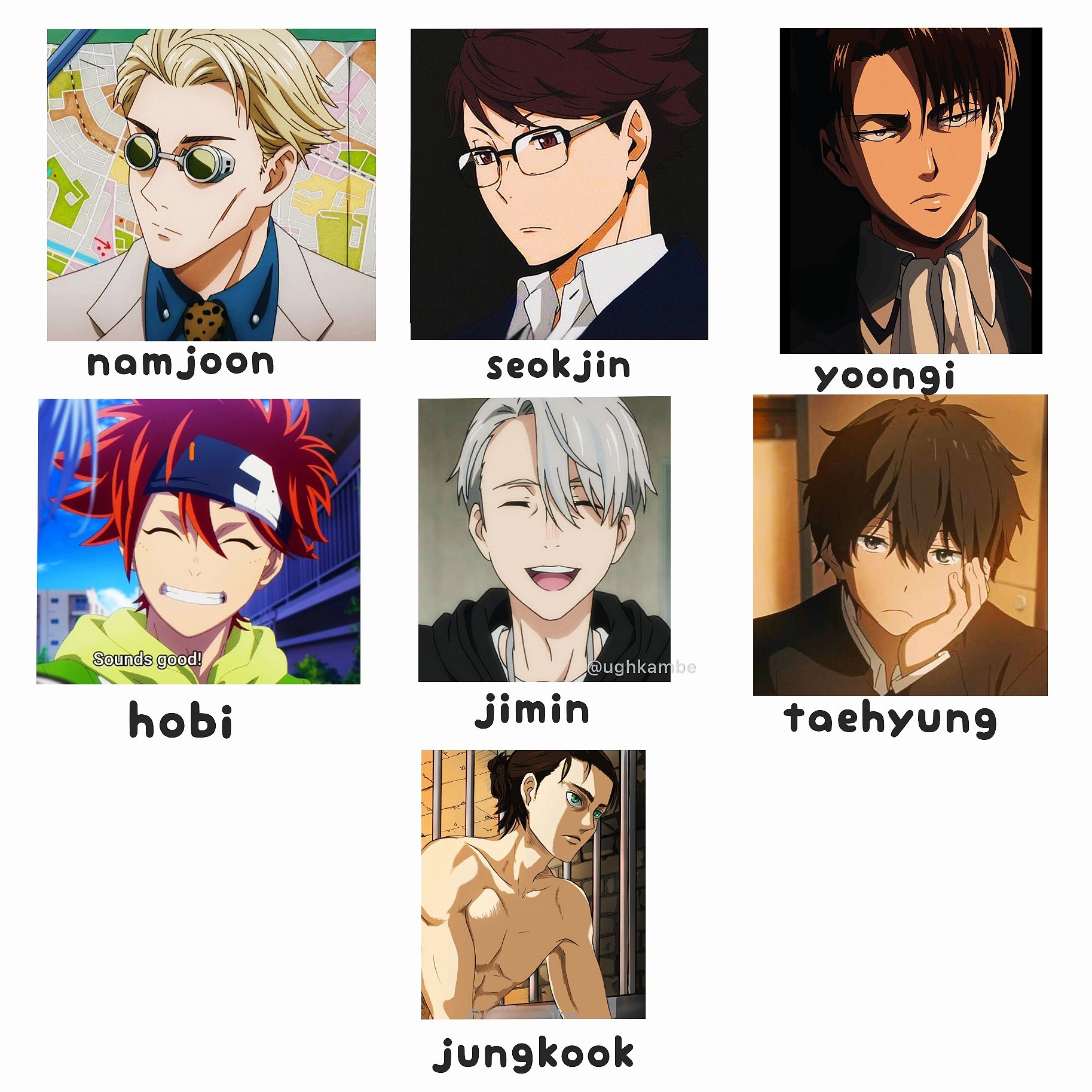 Thread by koophoriaJK BTS members real life anime boys as anime characters   Long 