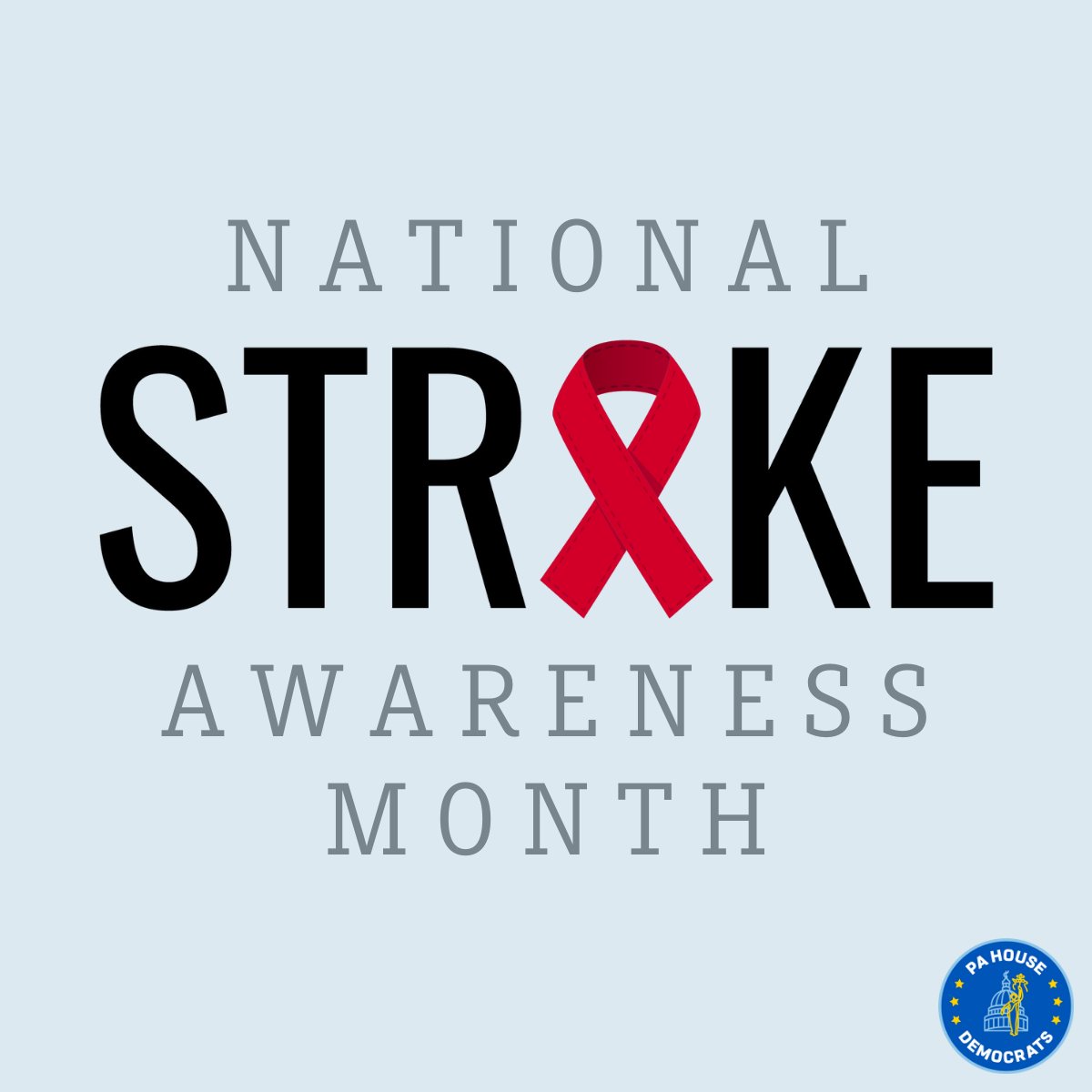 Stroke is the fourth leading cause of death in Pennsylvania. You can save a life by knowing the signs of a stroke and acting FAST:
 
F Does one side of the FACE droop?
A Does the ARM drift downward?
S Is the SPEECH slurred?
T TIME to CALL 911!

#nationalstrokeawarenessmonth