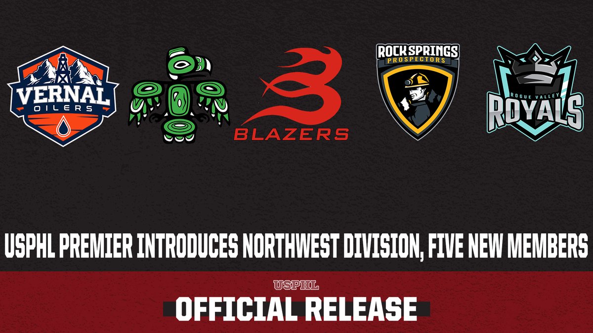 📰📰📰📰 BREAKING NEWS 📰📰📰📰 

The #USPHLPremier is proud to welcome five new teams into the new Northwest Division! The <a href="/SeattleJrTotems/">Seattle Totems Hockey Club</a>, <a href="/BlazersJrHockey/">Bellingham Blazers</a>, <a href="/VernalOilers/">Vernal Oilers</a>, <a href="/TheRoyalsHockey/">Rogue Valley Royals</a> and the Rock Springs Prospectors are ready for 2022-23!

usphl.com/news_article/s…