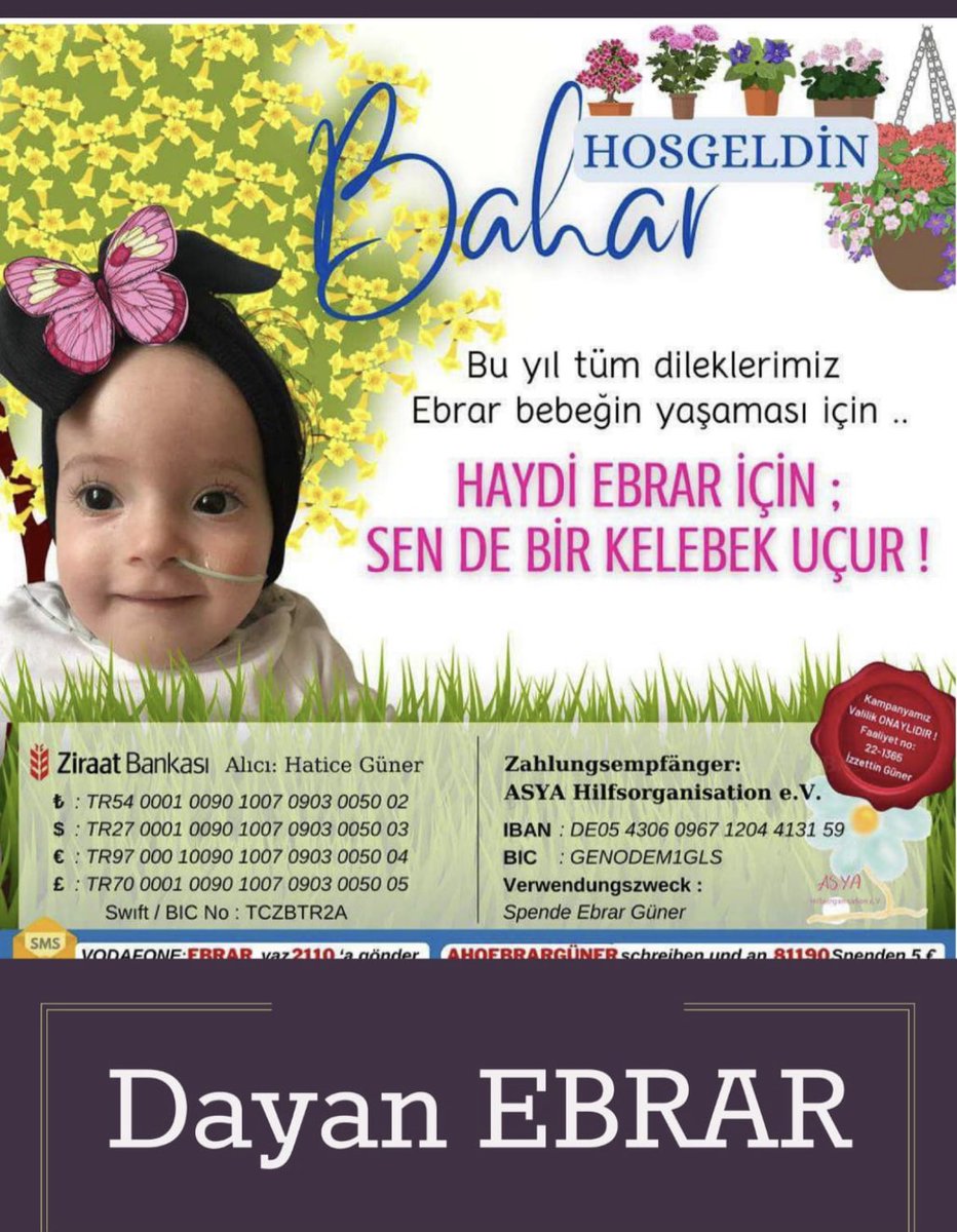 Bebeğimiz yaşam savaşı veriyor, lütfen yanında olalım arkadaşlar. Yaşan hakkı en çok ta gelecegimiz olan bu bebeklerimizin dayanışma yaşatır diyoruz..🙏              Dayan EBRAR