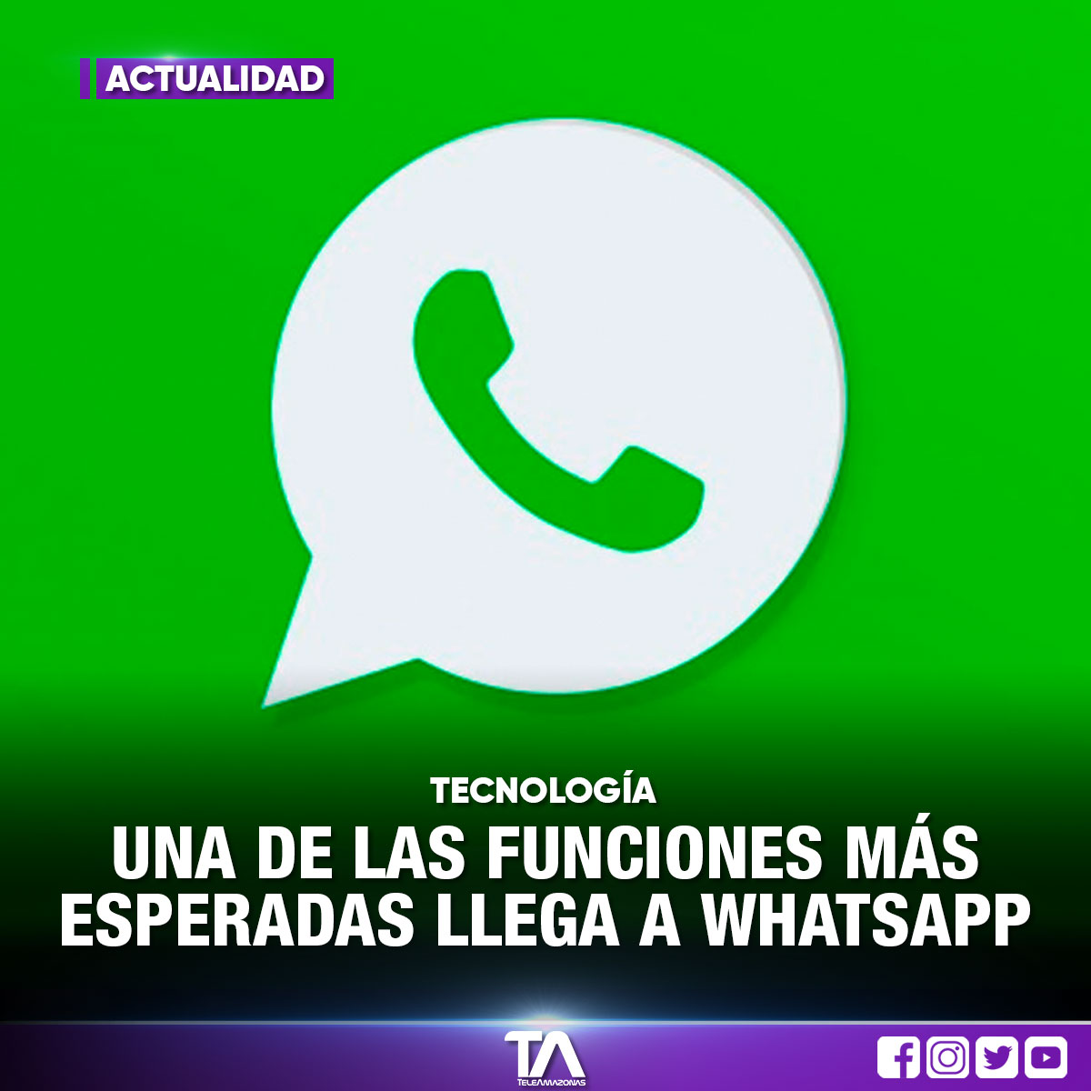 teleamazonasec's tweet photo. Estas son las nuevas funciones que trae WhatsApp https://t.co/E3plQUEFAc https://t.co/7UugCywTAx
