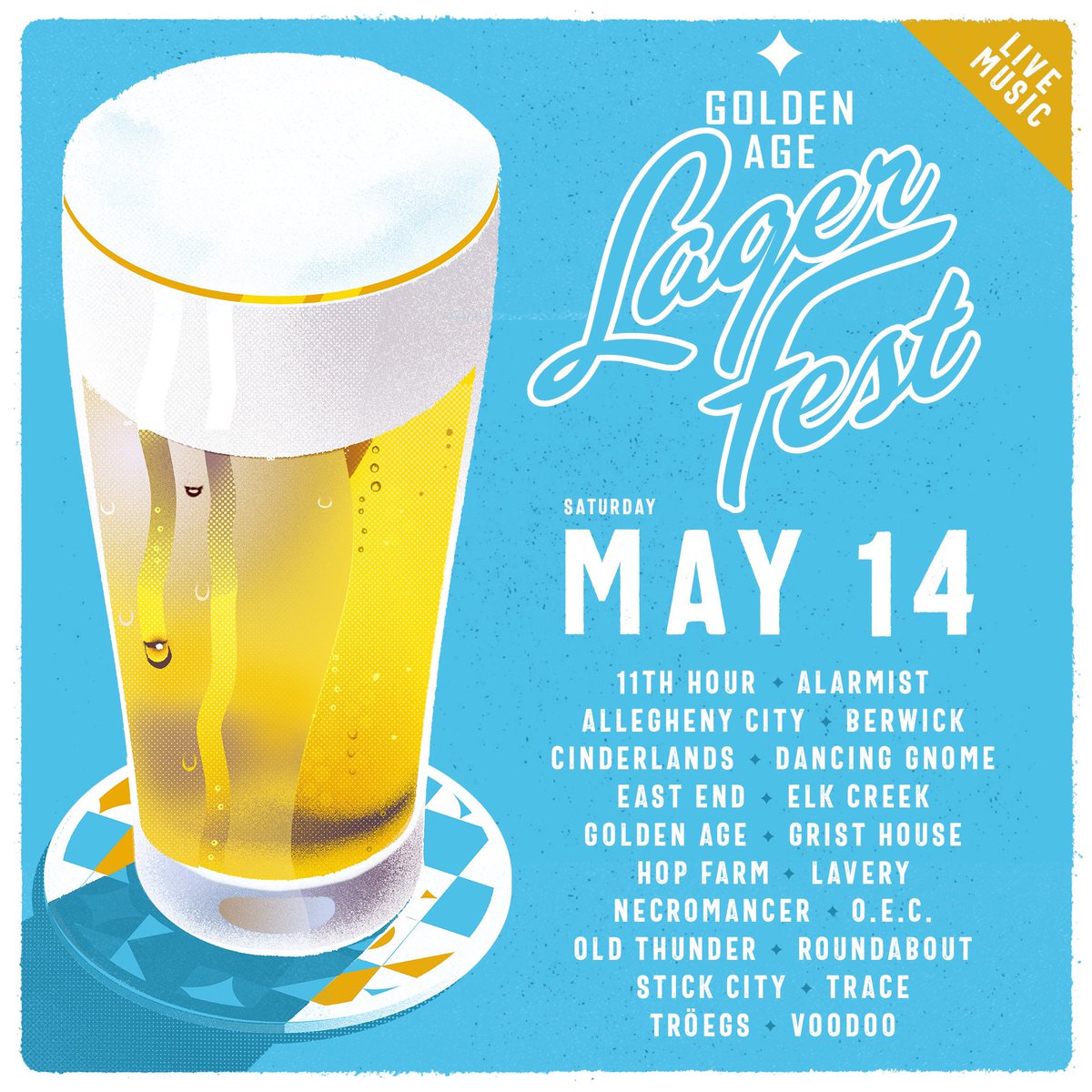 GoldenAgeBeer's tweet photo. Golden Age Lager Fest is just a week away.  Get your tickets now.  https://t.co/6TGGW034pP https://t.co/FDM9s3oZZB