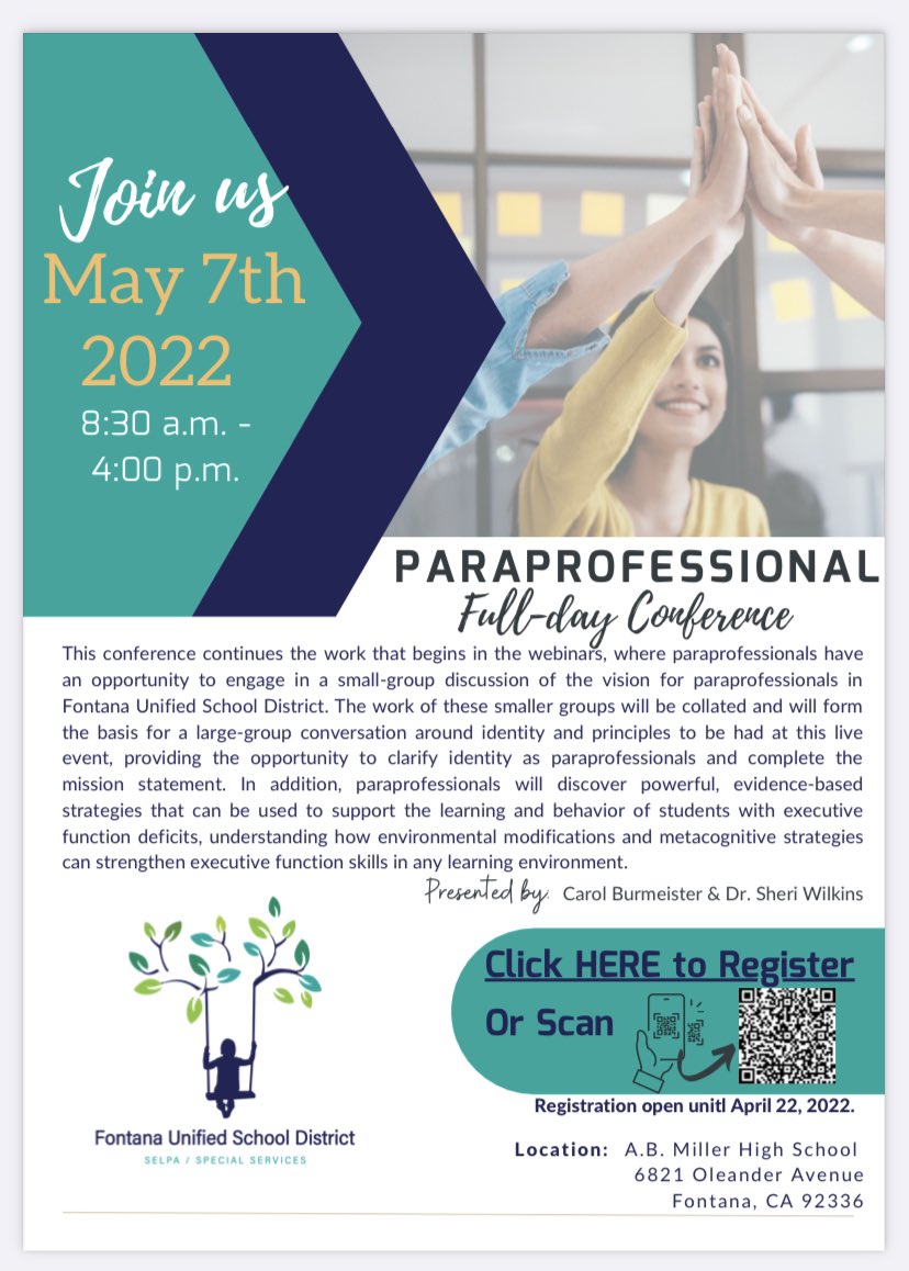 Less than 24 hours until our full-day Paraprofessional conference! For those who are registered, we can’t wait to see you!😎 #Metacognition #ExecutiveFunctioning #EvidenceBased #PositiveLearningEnviornment