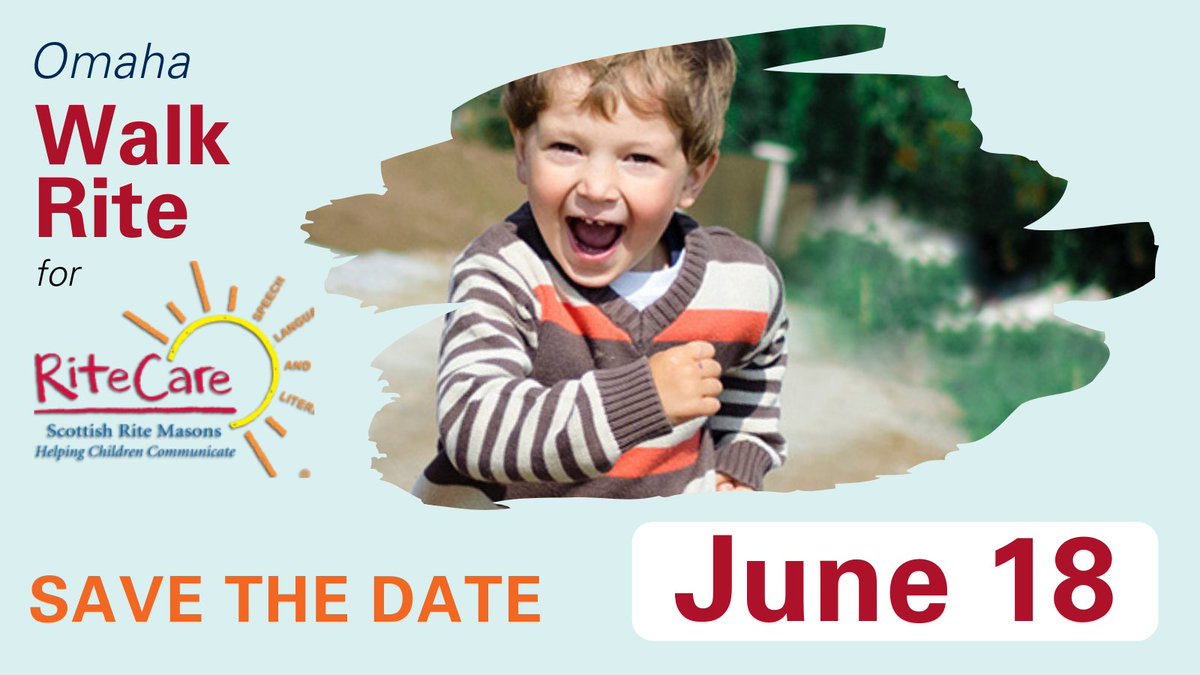 unmc_mmi's tweet photo. 📢 SAVE THE DATE
Omaha's #WalkRite for #RiteCare is June 18, 2022 at Chalco Hills Recreation Area.
😀 More details to come!
#unmcMMI #MMIslp #WalkRiteforRiteCare #WalkRite2022 #RiteCareNebraska #ScottishRite #ScottishRiteNebraska
@NEScottishRite
@RiteCareNE https://t.co/LwpOUkBdE7