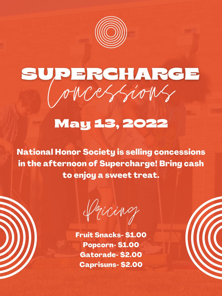 HonorSechs's tweet photo. Hey Steele! NHS will be selling concessions next Friday in the afternoon of Supercharge! Bring cash to enjoy a sweet treat. @JMSteeleAHS https://t.co/3xZRNikMCm