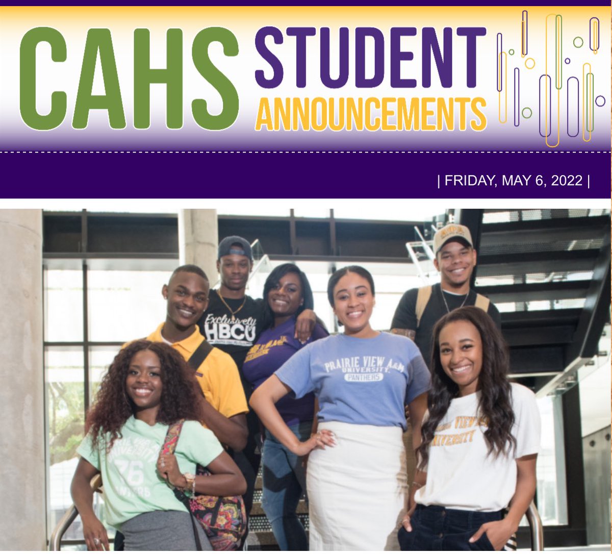 pvamucahs's tweet photo. Hey Panthers! Want to learn more about upcoming events, Internships, and summer programs? Check out our Newsletter using the link below.
https://t.co/MIQq7J0t93
#pvamucahs #agisback #newletter https://t.co/SvrXbhMcgD