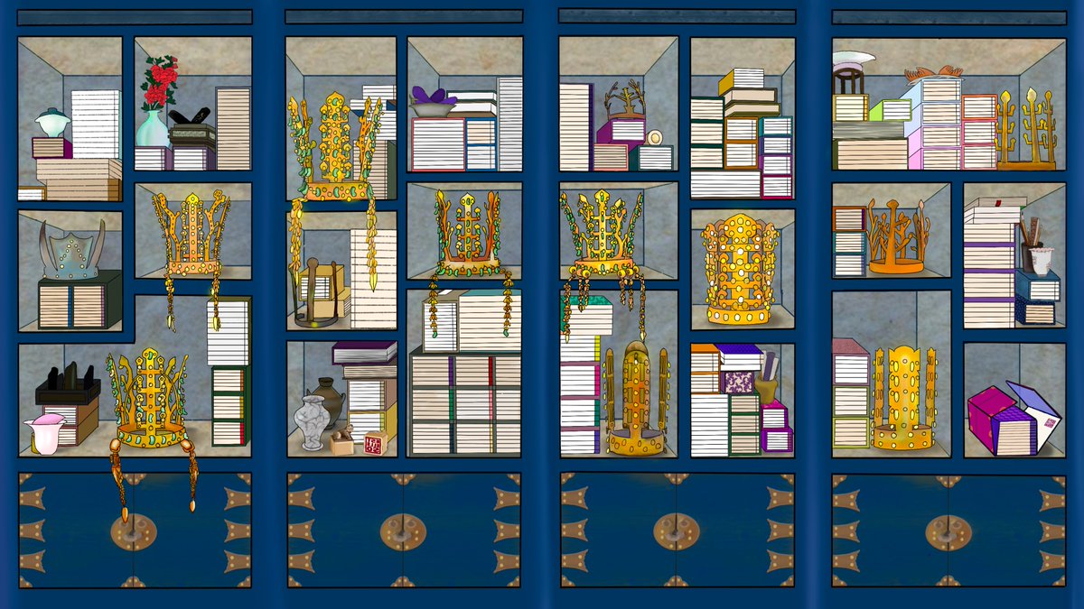 estelleso_art's tweet photo. Silla : The Spelendid Golden Kingdom! Gold and jade crowns of Silla are joined by Chaekgeori.
신라의 금관들이 책거리 속으로 쏘오옥!
Des couronnes royales de Silla avec le Chaekgeori.
https://t.co/Ivs5Ac8fQg
#NFTs #goldenCrown #Crown @opensea #chaekgeori #couronne #coree #NFTtl https://t.co/YKgSjplo40