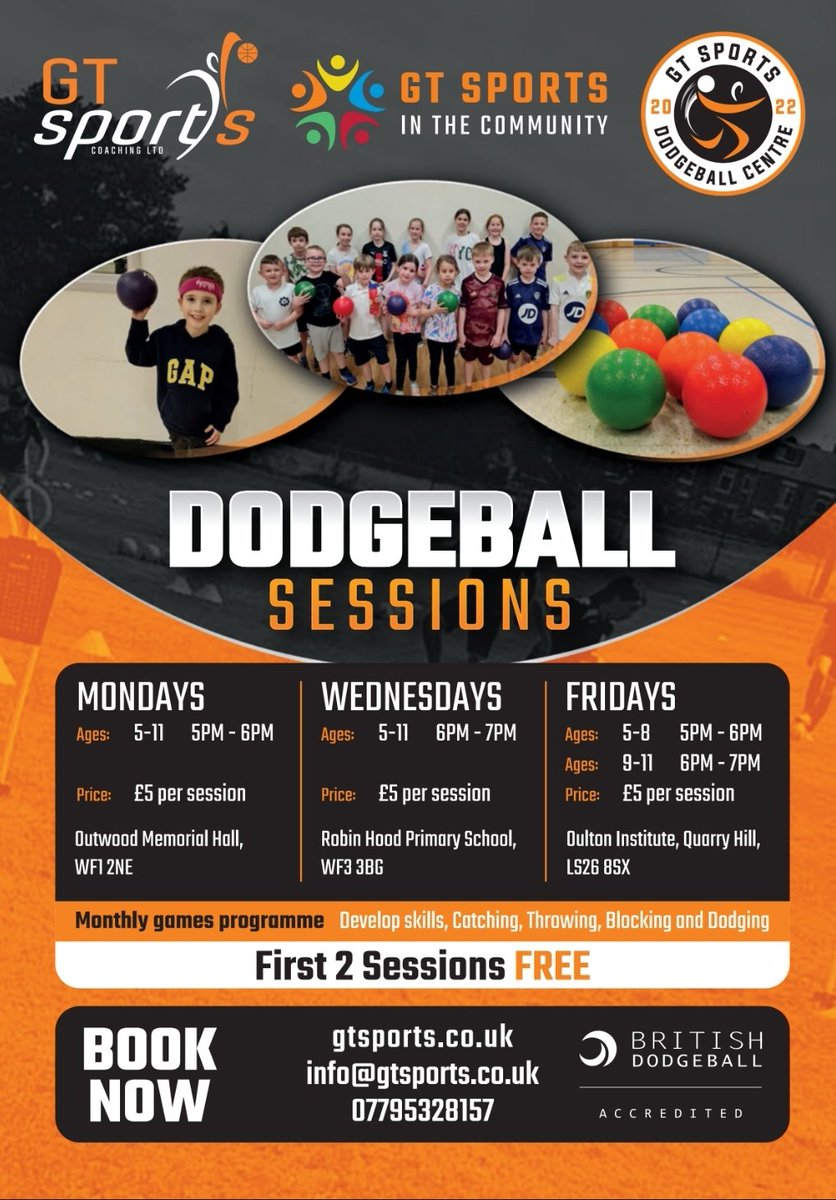 Another super dodgeball session this evening!!! Come and join one of the most active Sports around. Sign up for 2 FREE taster sessions at any of our locations in Outwood, Oulton and Robin Hood
<a href="/BritDodgeball/">British Dodgeball</a>
<a href="/OGACADEMY/">Outwood Grange Academy</a> 
@rothwelltogeth1 
@RobinHoodPS 
<a href="/JfcRothwell/">Rothwell Juniors FC Open Age</a>