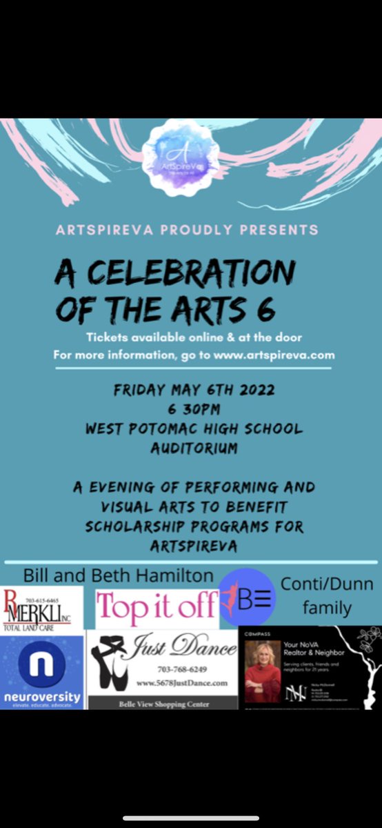 One of our strongest business partners, Artspire, is having a must see performance that includes some of our WPA students TONIGHT!! Pop through!! <a href="/theWPboard/">West Potomac HS (we/they/them)</a> <a href="/FCPSR3/">FCPS Region 3</a> <a href="/CounselorCovert/">Nora Covert</a> <a href="/ArtSpireVa1/">Artspire Va</a>