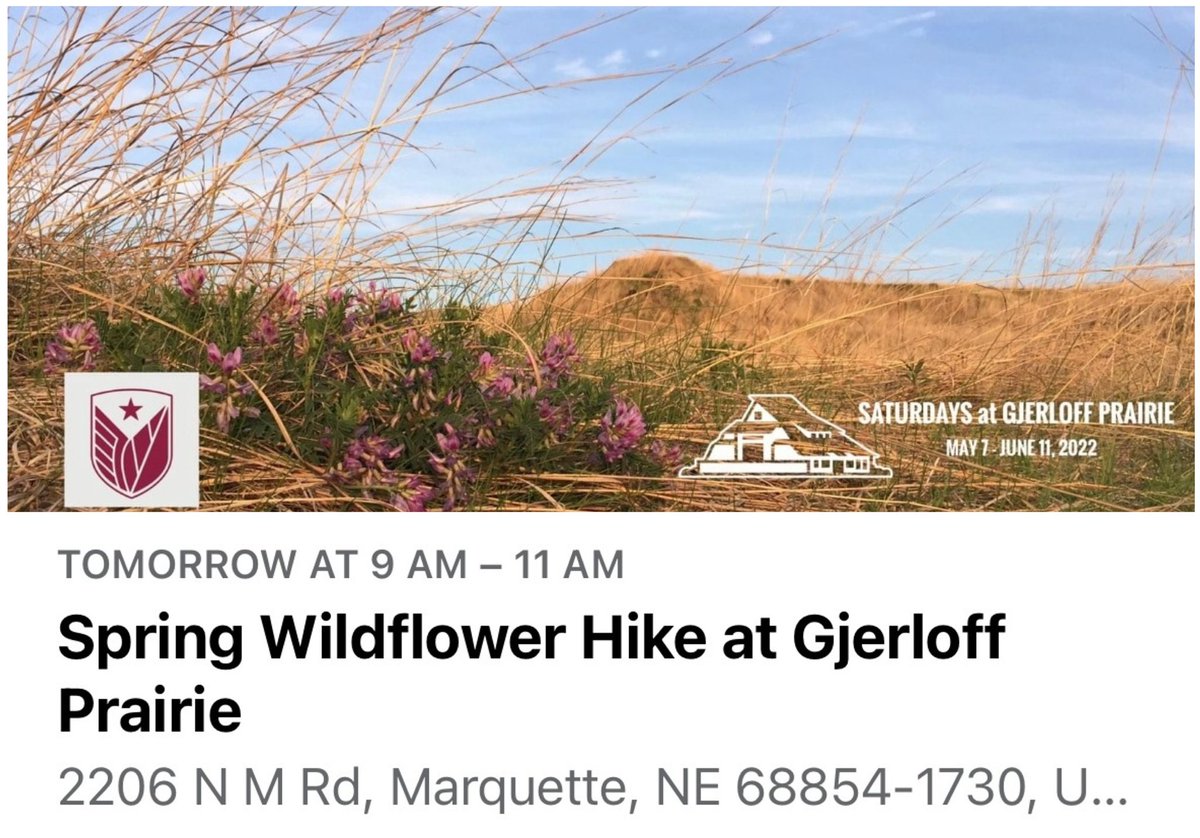 Join us tomorrow morning at Gjerloff Prairie! Take in the lovely spring wildflowers, hike through the prairie bluffs and enjoy snacks, coffee and conversation at the Charles L. Whitney Education Center!
facebook.com/events/2503530…