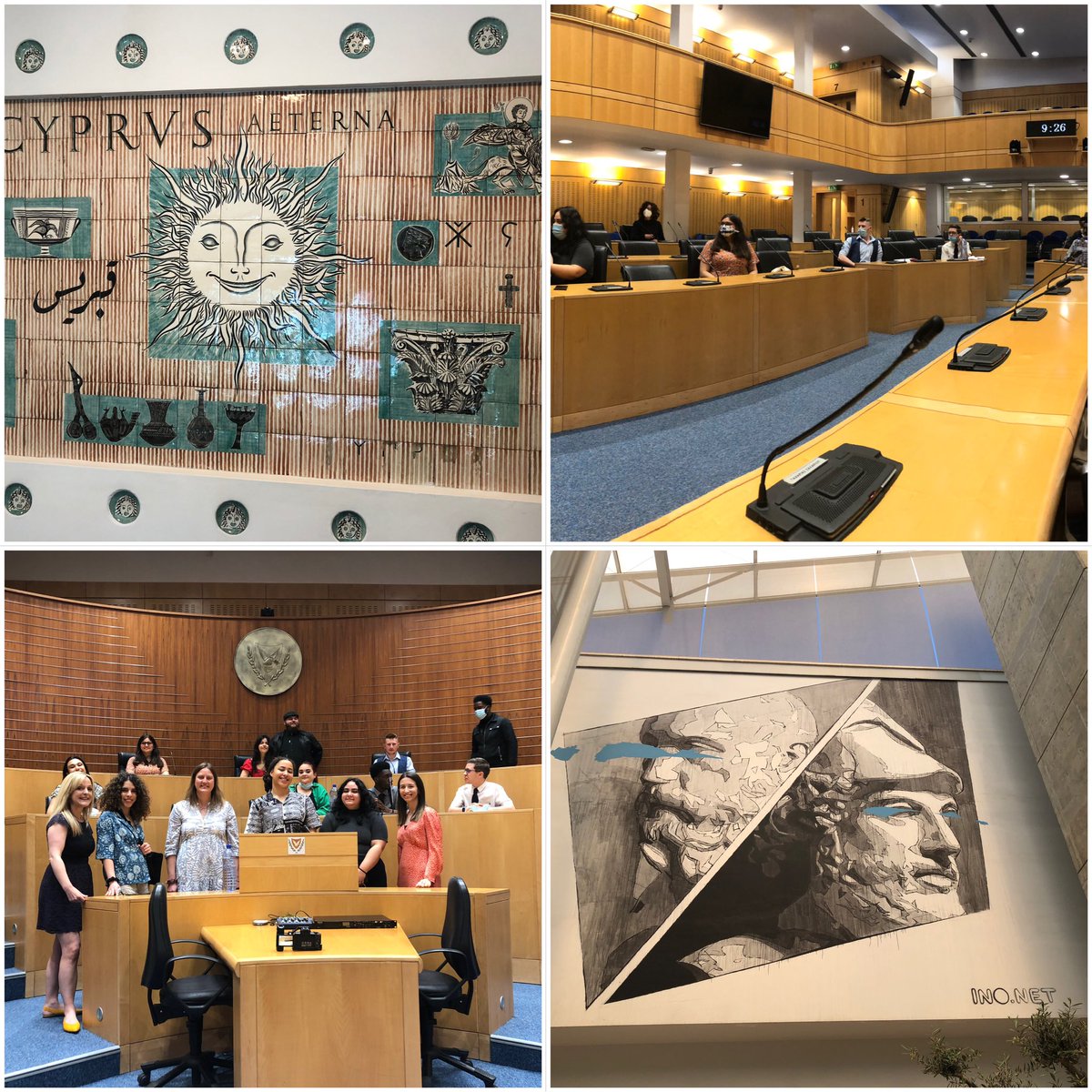 RoyalCWSociety's tweet photo. On day 2 of #CWYouthExchange #Cyprus we visited the House of Representatives, met with Perm. Sec. @kkorneliou @CyprusMFA, met with Vice-Chair of @thercscyprus @EmiliosASolomou &amp; discussed #socialaction with @AusHCCyprus before attended the opening night of #Tsemberi Fashion https://t.co/URQJ8BQDBB