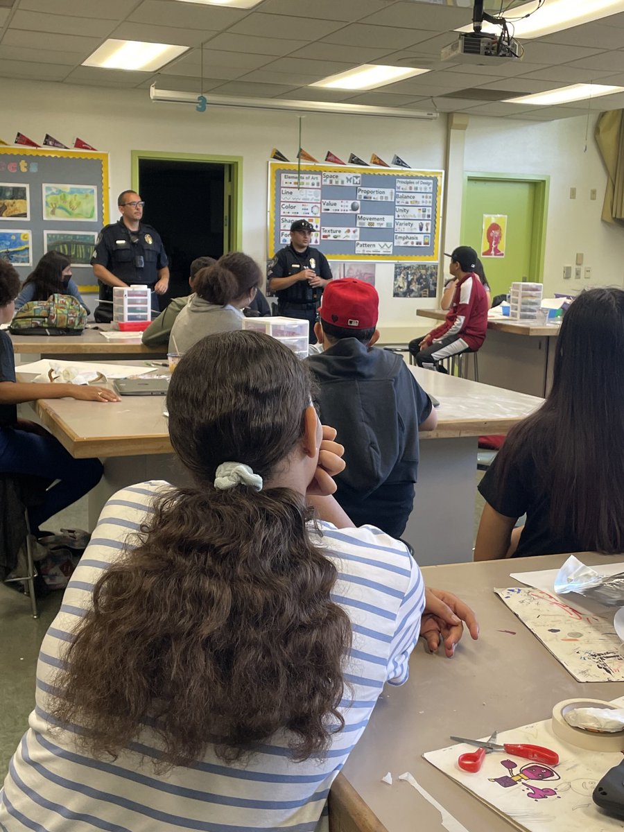 Tanya Long CVUSD (@tanya_h_long) on Twitter photo Great day with our guest speakers, officers from <a href="/elcajonpolice/">El Cajon Police</a> sharing pedestrian safety tips with our students. <a href="/GreenfieldCVUSD/">Greenfield Middle</a> #community #ELAC inspired. #trafficsafety Great day with our guest speakers, officers from <a href="/elcajonpolice/">El Cajon Police</a> sharing pedestrian safety tips with our students. <a href="/GreenfieldCVUSD/">Greenfield Middle</a> #community #ELAC inspired. #trafficsafety
