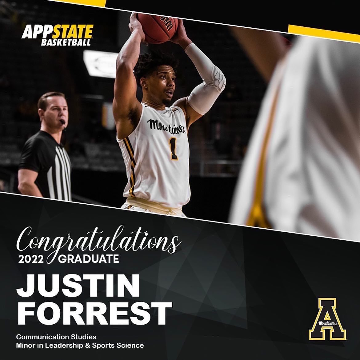 AppStateMBB's tweet photo. Many years of hard work, both in the classroom and on the court, have led to this moment. Join us in congratulating four of our players on graduating this weekend!

#TakeTheStairs https://t.co/QeV3MjdZWQ