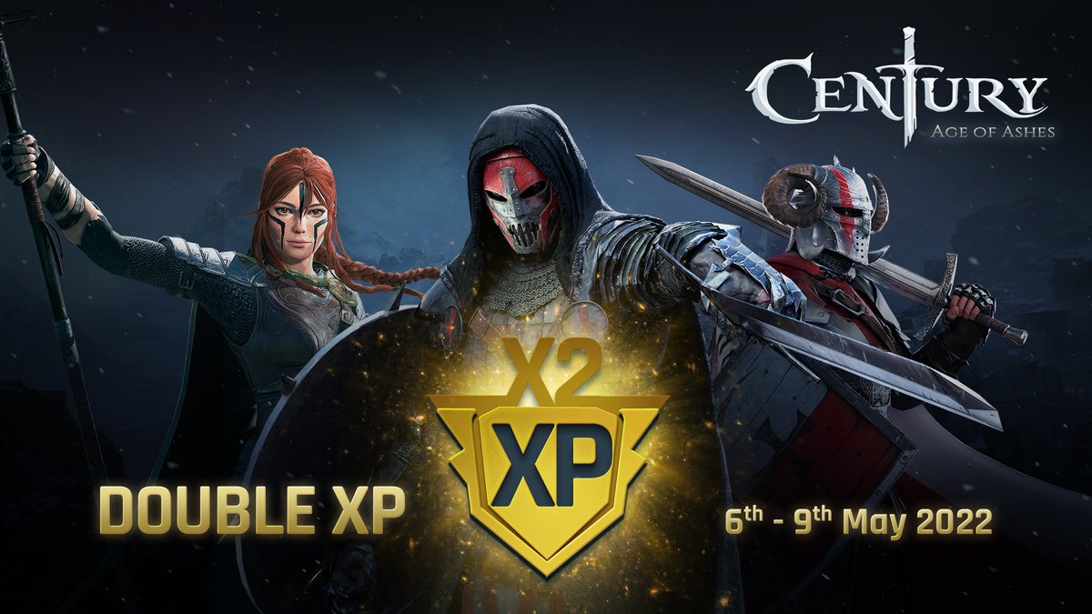 PlayCentury's tweet photo. Double XP event is starting now!

🗓️  Earn twice your XP on all game modes until May 9th (13:00 UTC)

💎  Make it to Lvl 100 and grab all Season 0 leveling rewards before they disappear! https://t.co/Es3LRlqMF3