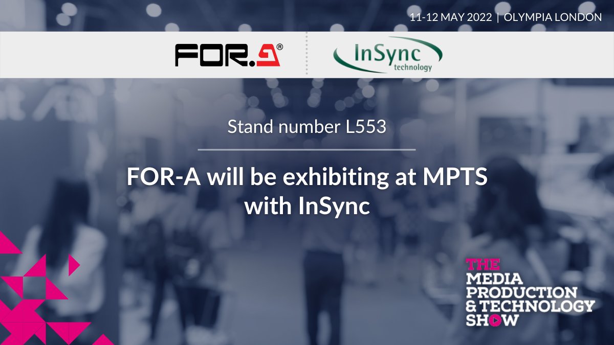 We are please to announce we are attending  @mediaprodshow  next week! We will be alongside  @InSyncLtd  stand L553, head down to visit us and see the latest product from our successful partnership, the MCC-4K-A! 

#MPTS #MCC #4K #FORA #broadcasting #content #techsupplier